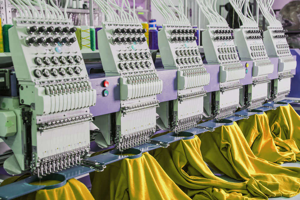 Machine for embroidering custom patches