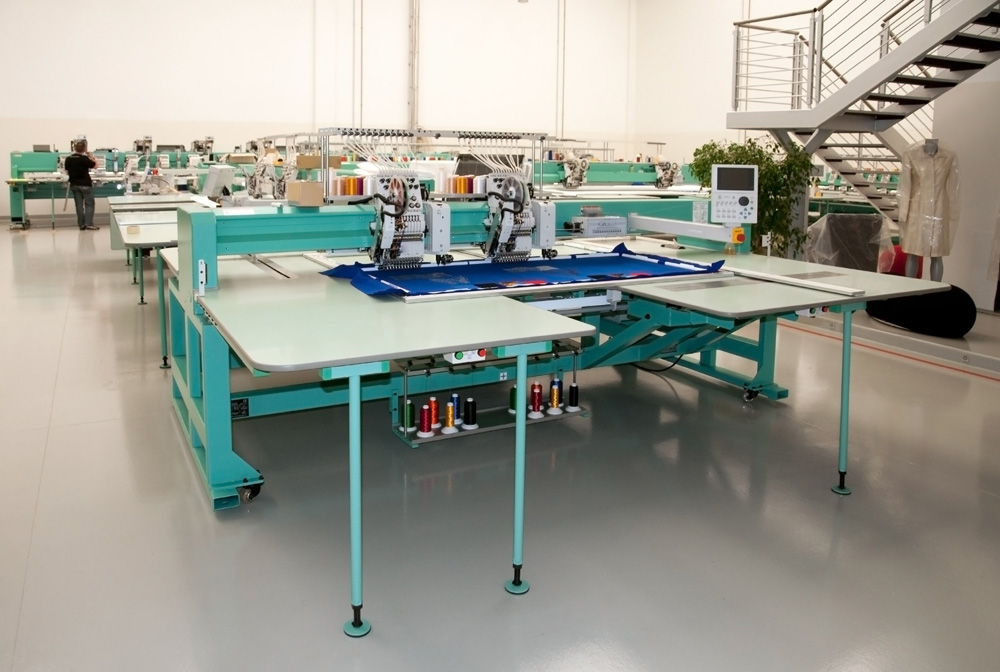 Industrial embroidery machine for custom patches